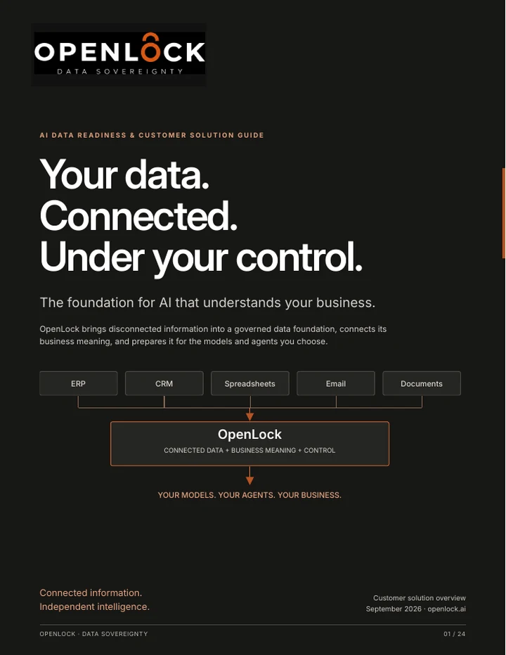 OpenLock AI Data Readiness and Customer Solution Guide cover